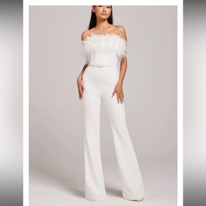 Nadine Merabi Colette White Jumpsuit- 4/6